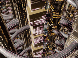 Futuristic Science VR Headset