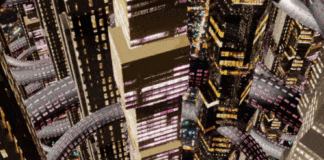 Futuristic Science VR Headset