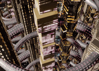 Futuristic Science VR Headset